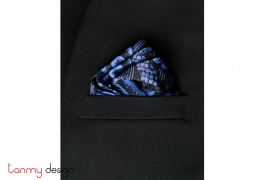 Silk pocket square - LONG DAO BLUE